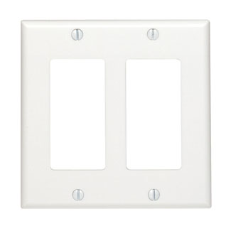 2-Gang Decora/GFCI Device Wallplate, Standard Size, Thermoplastic Nylon, Red