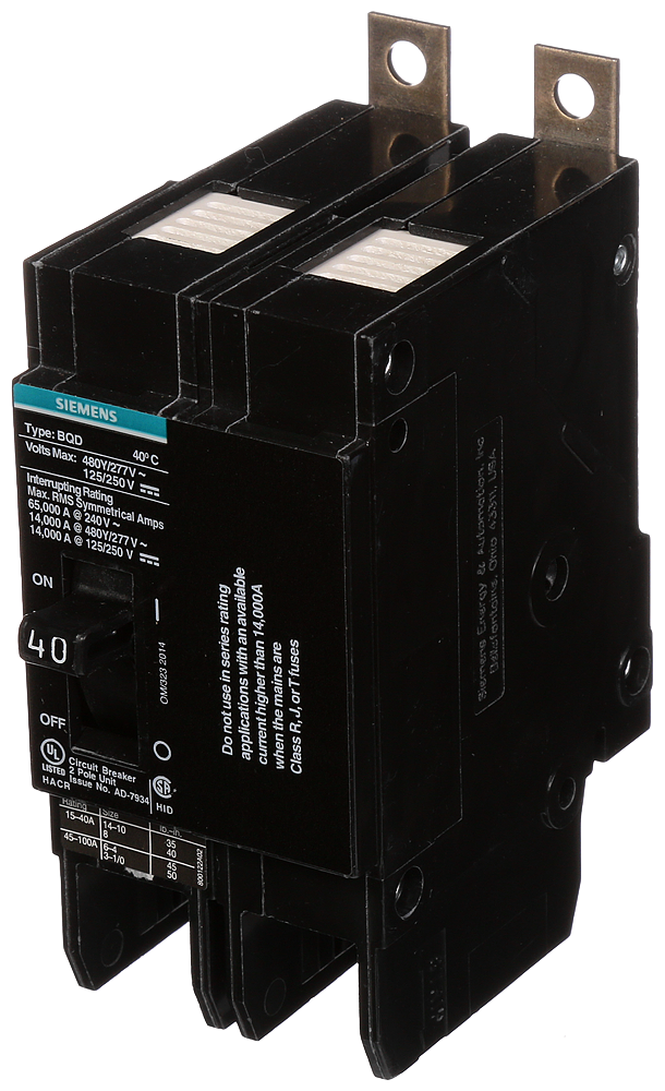 BREAKER BQD 2P 40A 480VAC 14KA