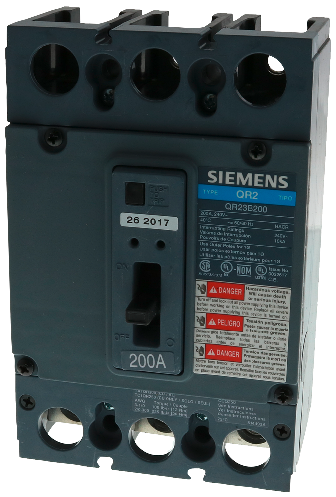 BREAKER QR 3P 200A 240V 10KA