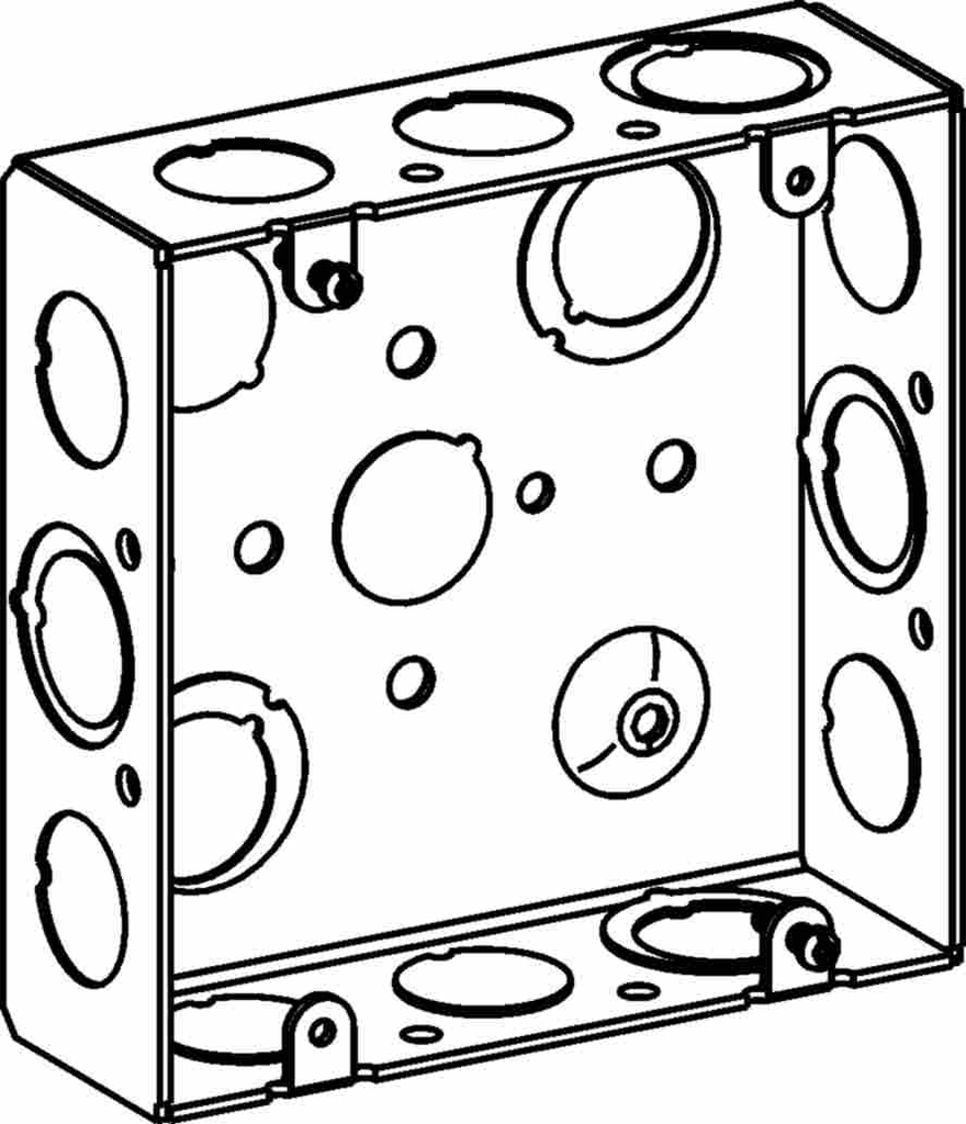 1-1/2" DEEP, 4-11/16" SQUARE (5S) SUPER SHALLOW BOX WELDED WITH MKO