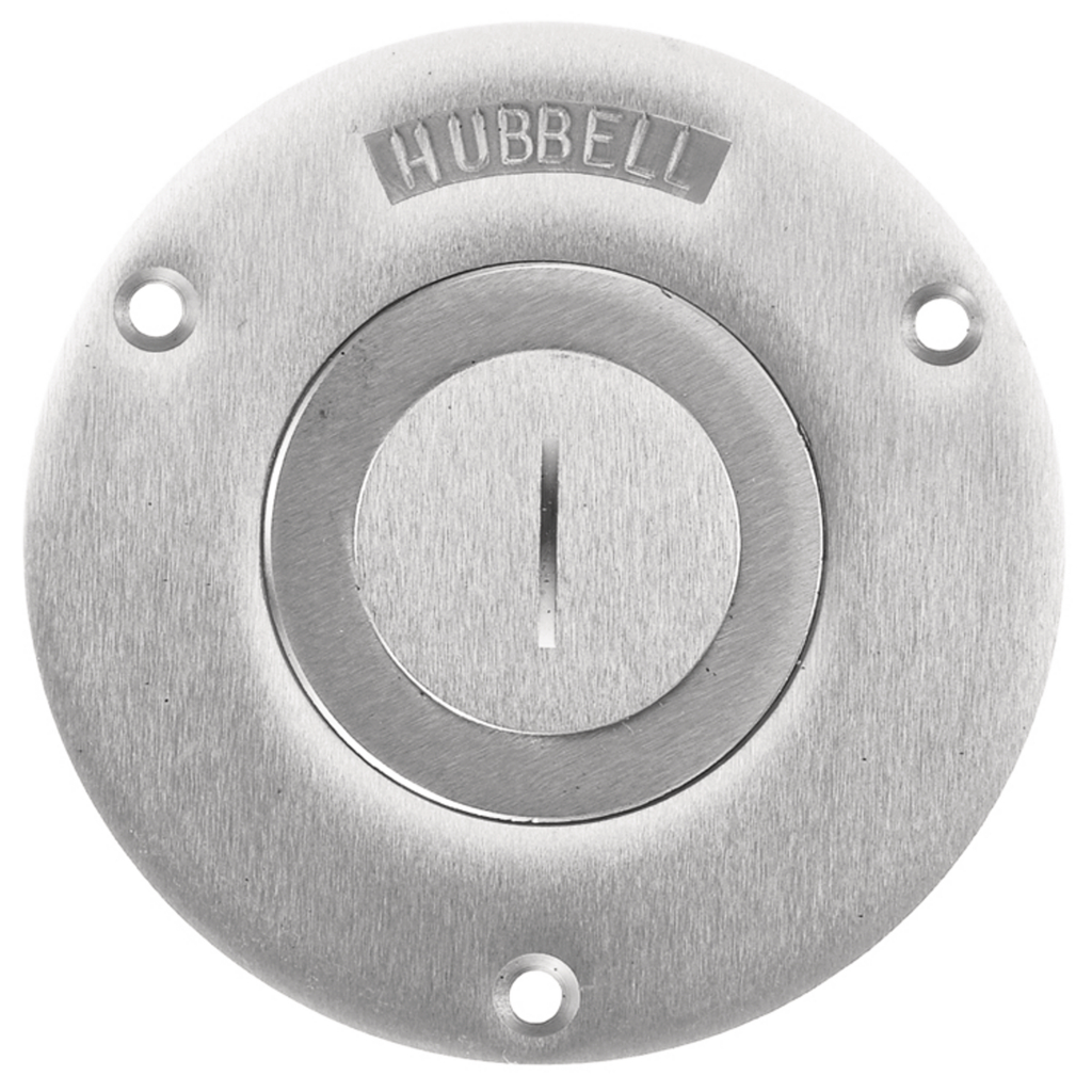 1-Gang Cover, Round, Combination 2-1/8"X 1" Threaded Opening, Aluminum