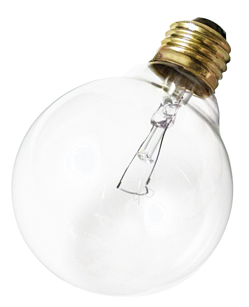 40 Watt G30 Incandescent; Clear; 2500 Average rated hours; 340 Lumens; Medium base; 120 Volt