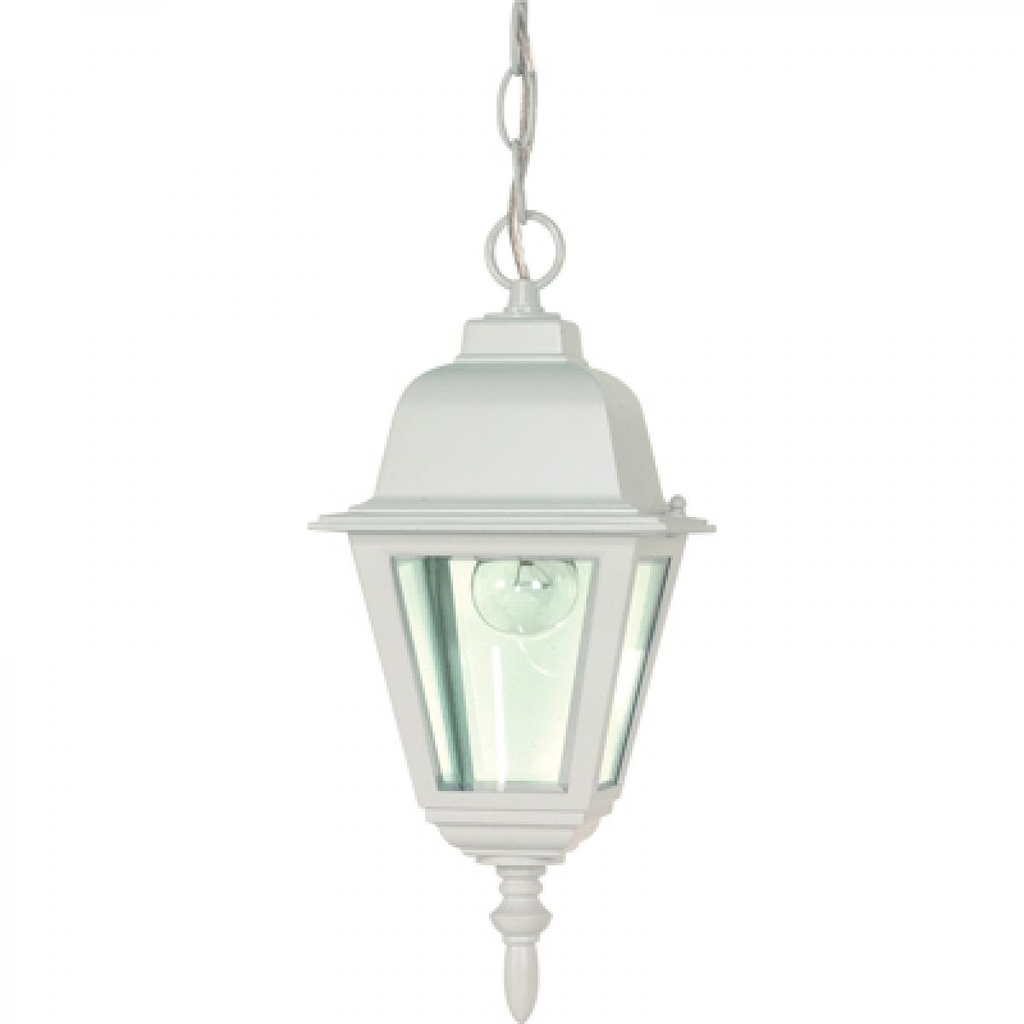 Briton - 1 Light 10" Hanging Lantern with Clear Glass - White Finish