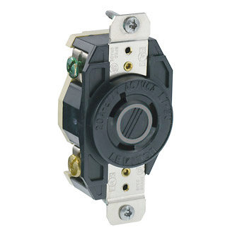 20 Amp, 277 Volt, Flush Mount Locking Receptacle, Industrial Grade