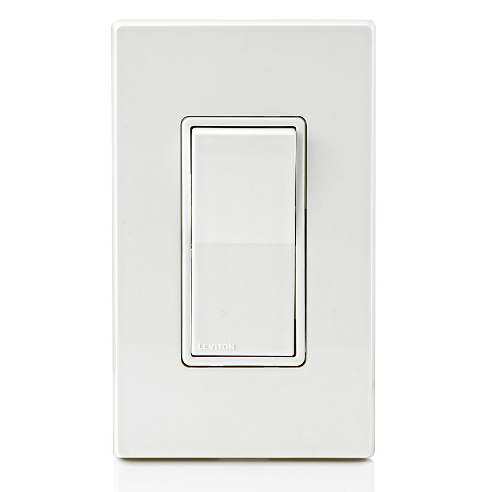 15 Amp Decora Single-Pole Switch, Self-Grounding, White
