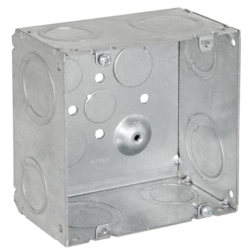 2-1/2" DEEP, 4-11/16" SQUARE (5S) LARGE CAPACITY BOX WELDED WITH 3/4", 1" & 1-1/4" MKO
