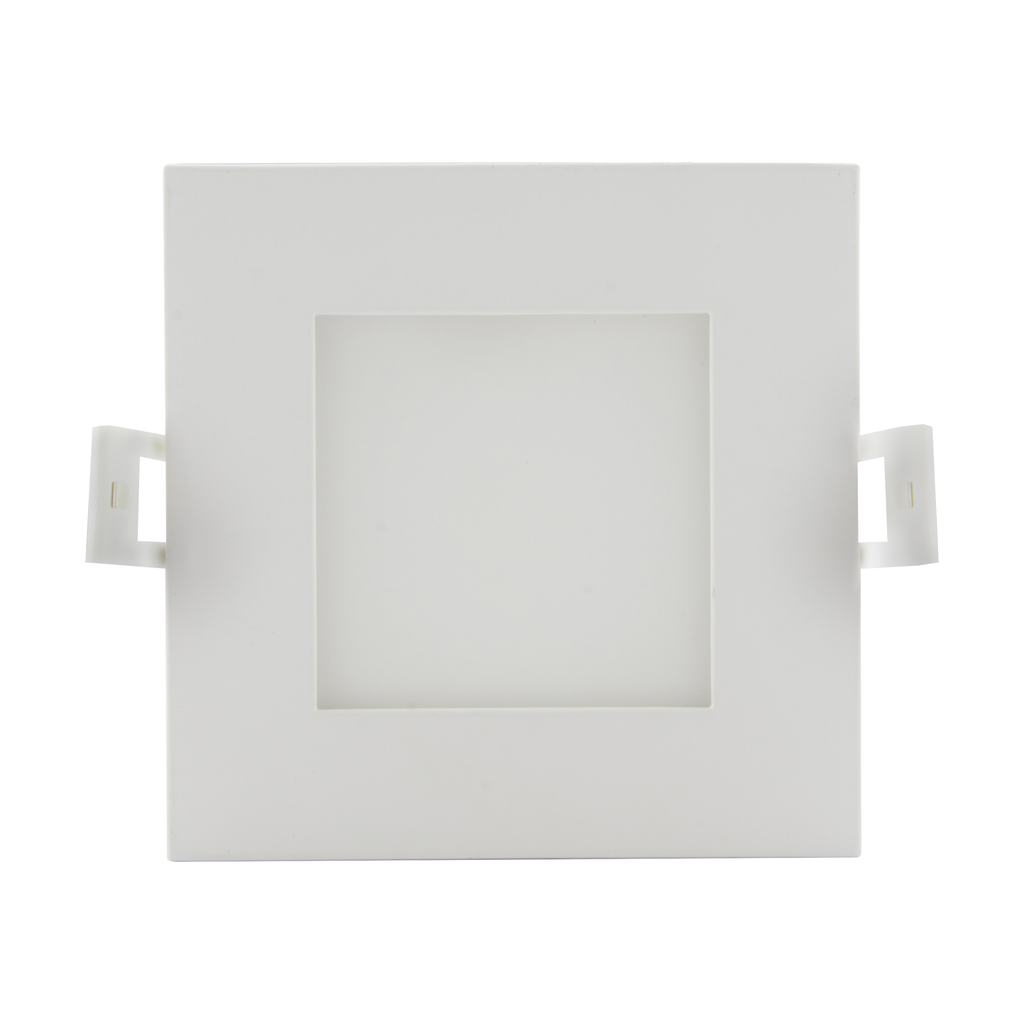 10 Watt; LED Direct Wire Downlight; Edge-lit; 4 inch; CCT Selectable; 120 volt; Dimmable; Square; Remote Driver
