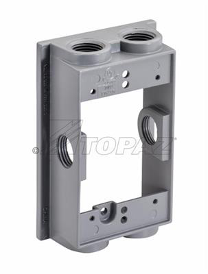 3/4" 6 Hole Rectangle Single Gang Extension