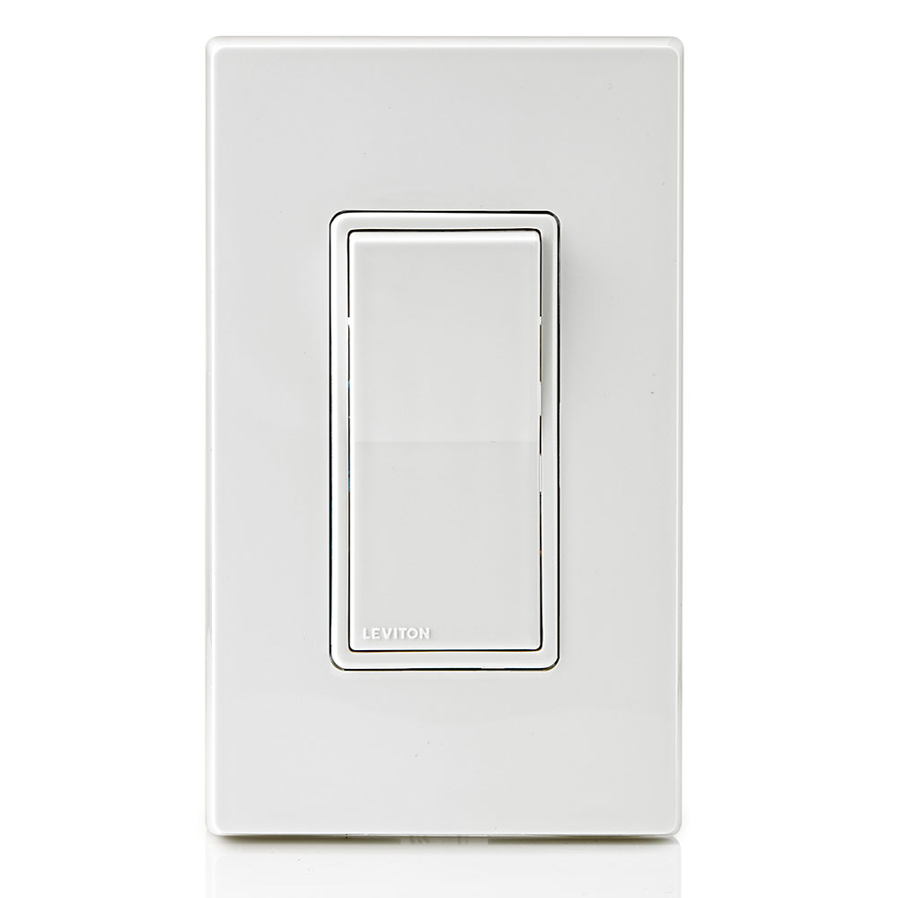 15 Amp Decora Single-Pole Switch, Grounding, White