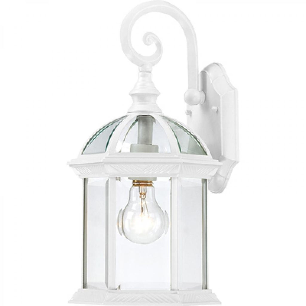 Boxwood - 1 Light 15" Wall Lantern with Clear Beveled Glass - White Finish