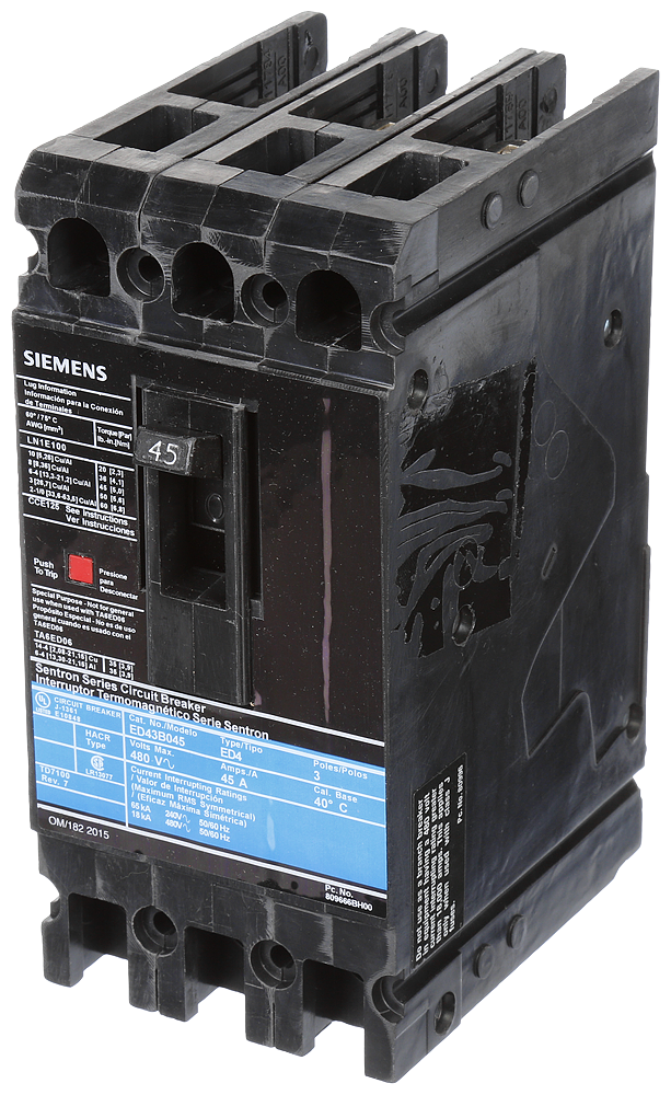 BRKR ED4 3P 480V 45A LUG