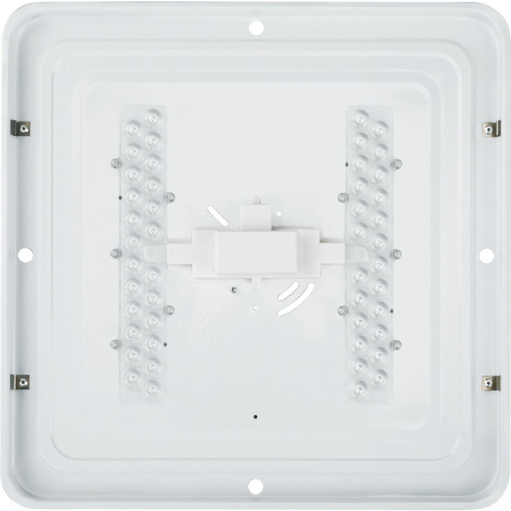 14"- LED Flush with White Acrylic Lens - Square - White Finish - 120V