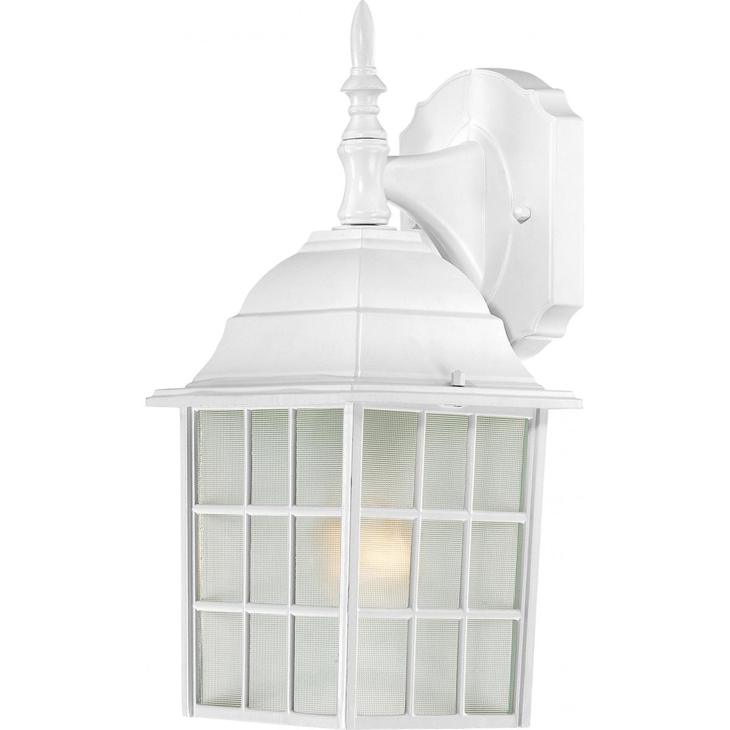 Adams - 1 Light - 14" Outdoor Wall with Frosted Glass, Color retail packaging