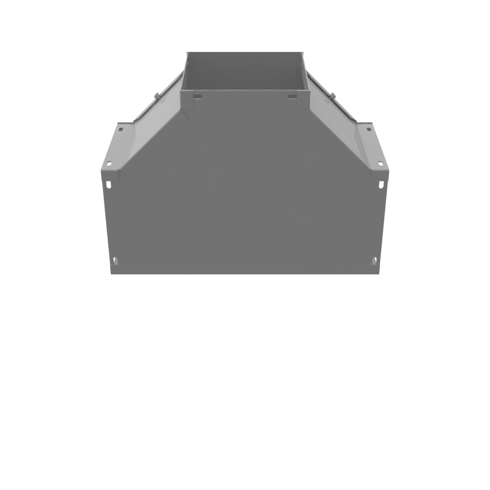 10.131x6x14.25 Wireway Tee For Hinged Wireways ANSI 61 Gray Steel