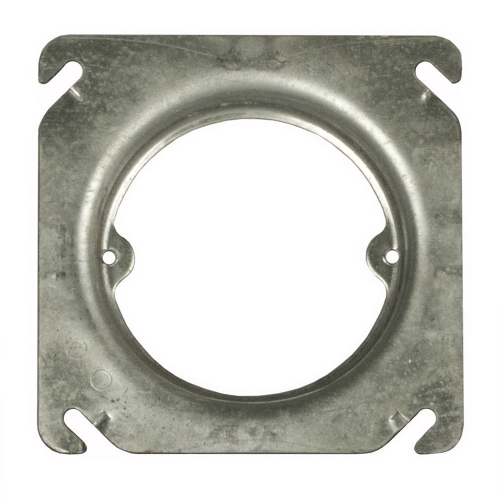 4 in. Square Cover, Raised, 1/2 in. Open, Ears 2-3/4 in. O.C
