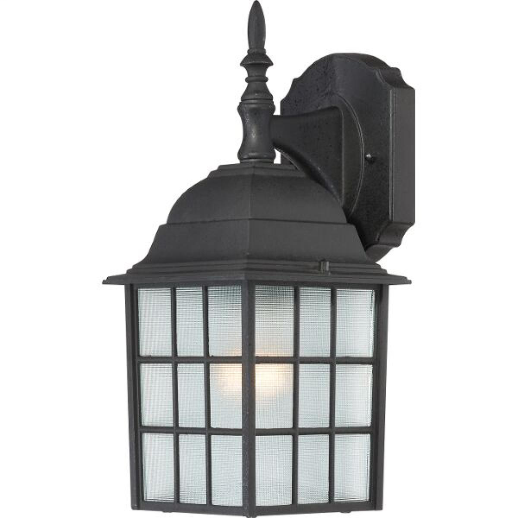 Adams - 1 Light - 14" Outdoor Wall with Frosted Glass, Color retail packaging