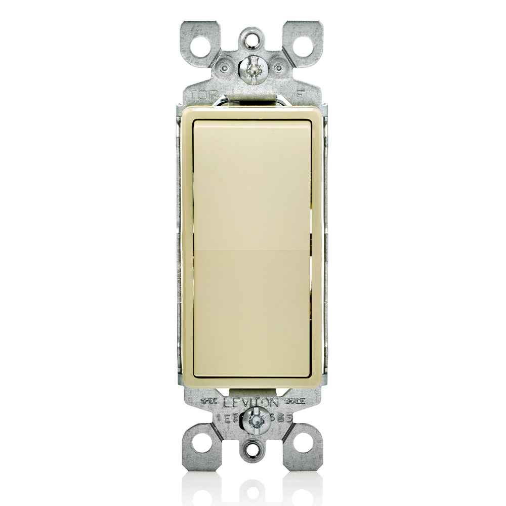 15 Amp Decora Illuminated Single-Pole Switch, Grounding, Ivory