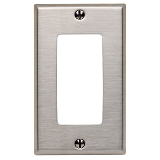 1-Gang Decora Decora Wallplate, Oversized, Magnetic Stainless Steel