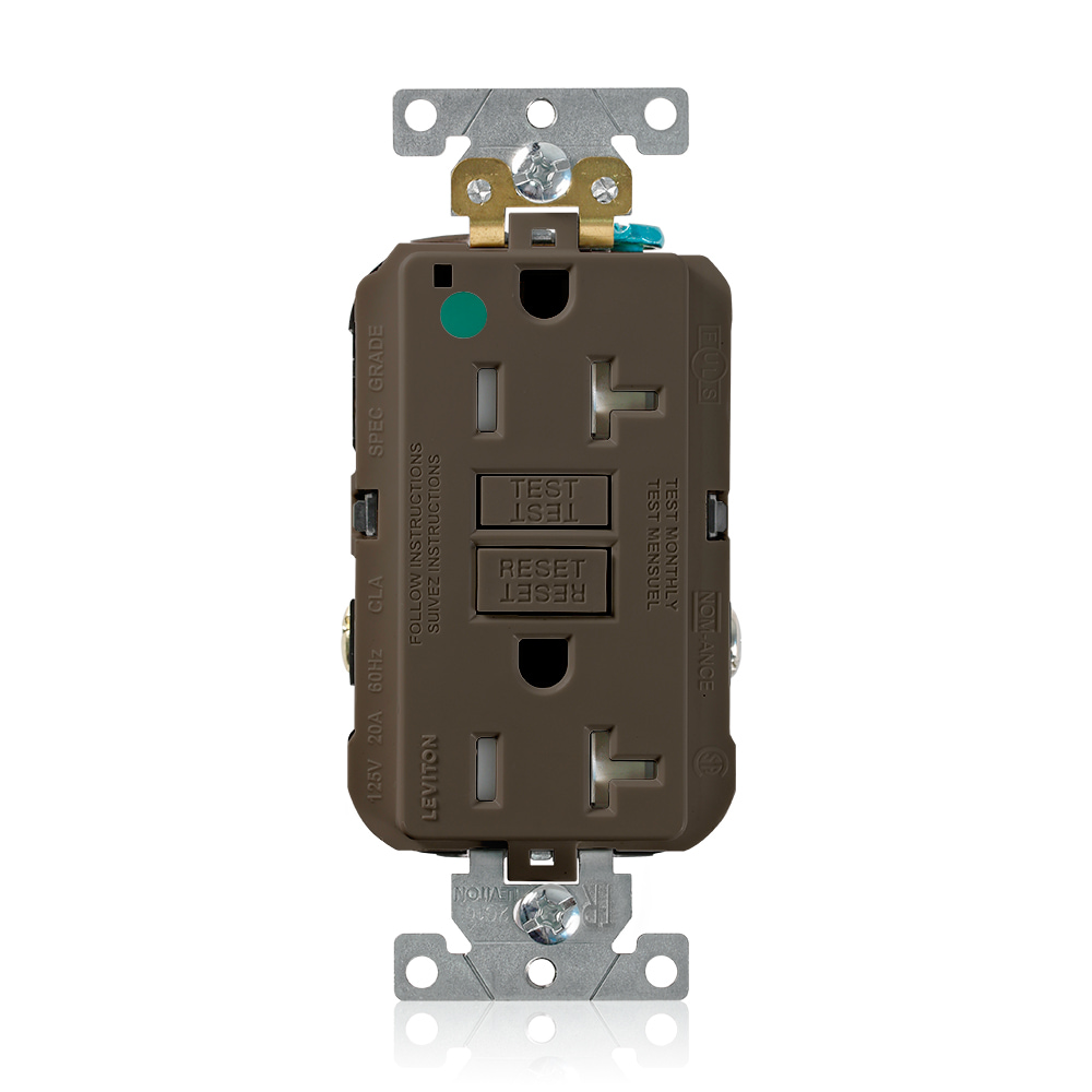 20 Amp SmartlockPro® GFCI Receptacle/Outlet, Hospital Grade, Tamper-Resistant
