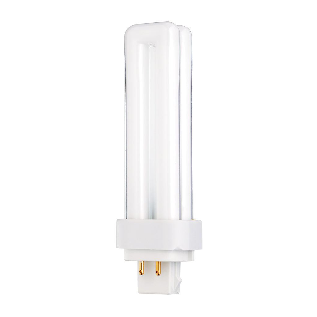 13 Watt; pin-based Compact Fluorescent; 4100K; 82 CRI; G24Q-1 (4-Pin) base