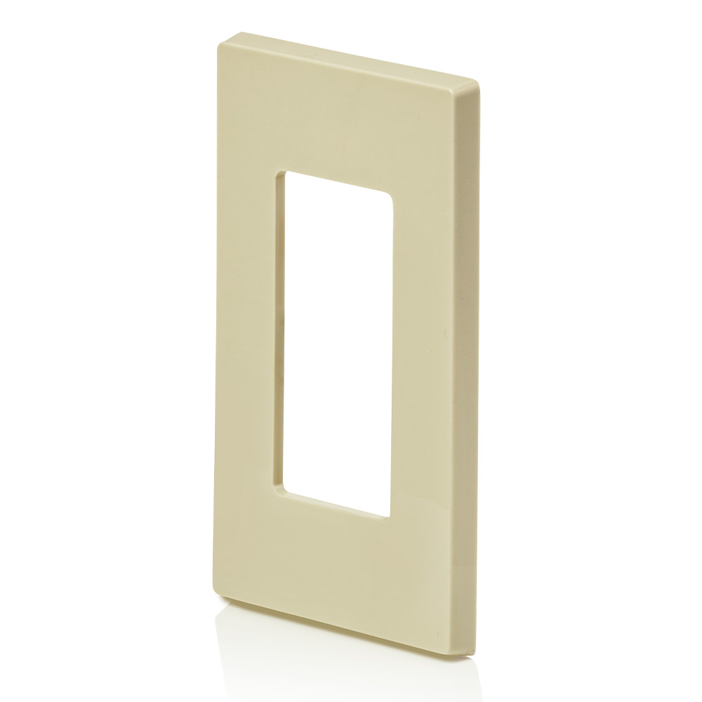 1-Gang Decora Plus Screwless Wallplate Polycarbonate, Ivory