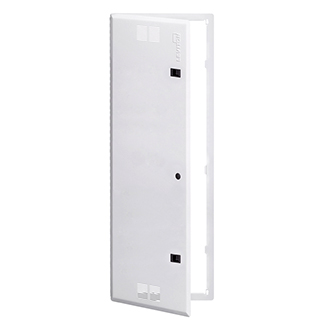 42" Structured Media Premium Vented Hinged Door, Metal, White