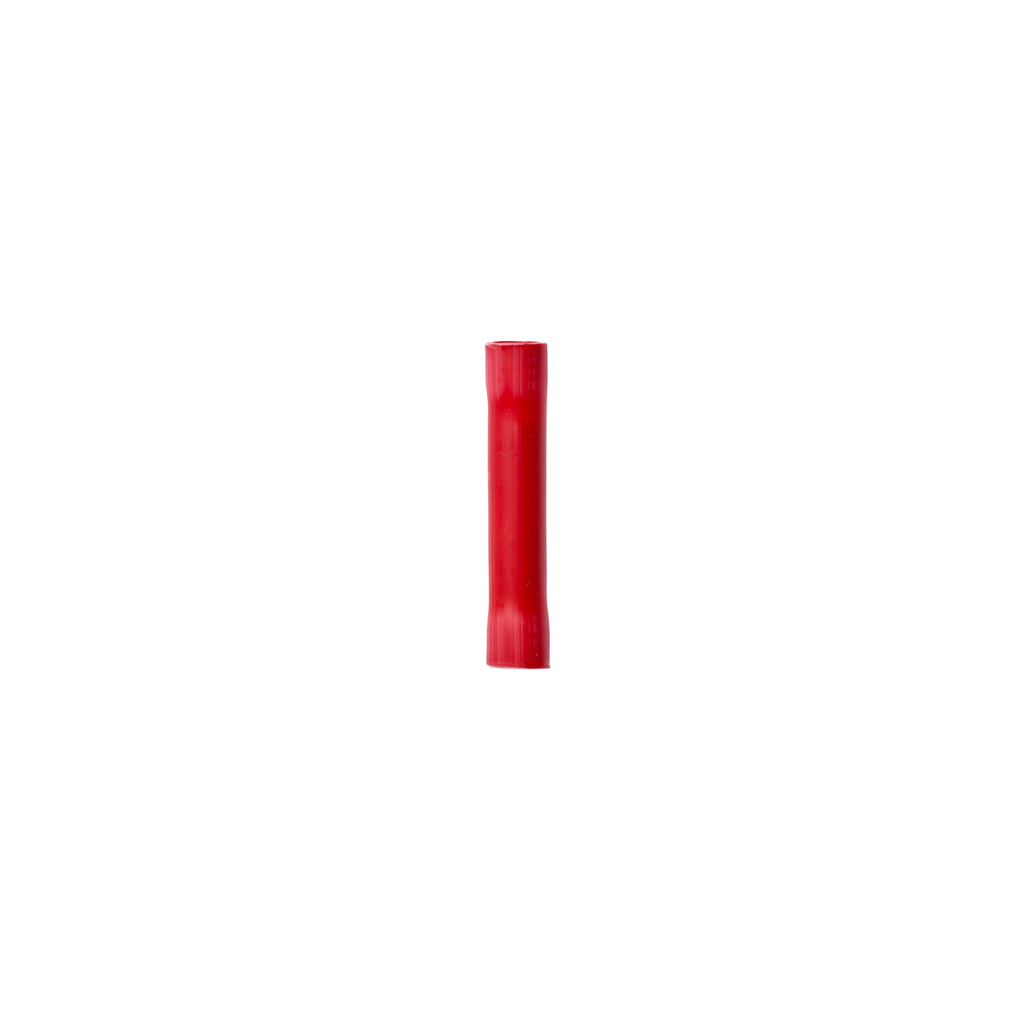 3M™ Highland™ BSV18Q Vinyl-Insulated Butted-Seam Standard ButtConnector, 22 to 18 AWG, Red, 25/Bag