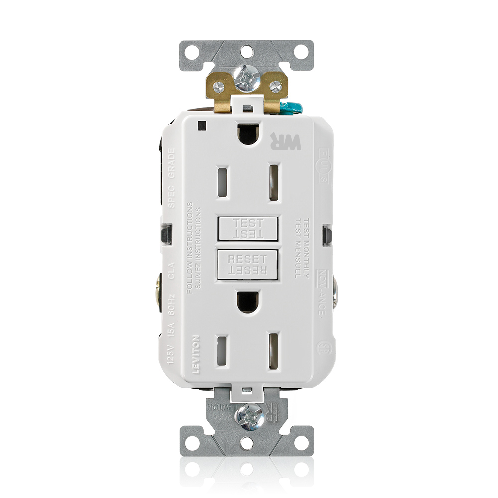 15 Amp SmartlockPro® GFCI Receptacle/Outlet, Industrial Grade, Weather and Tamper-Resistant