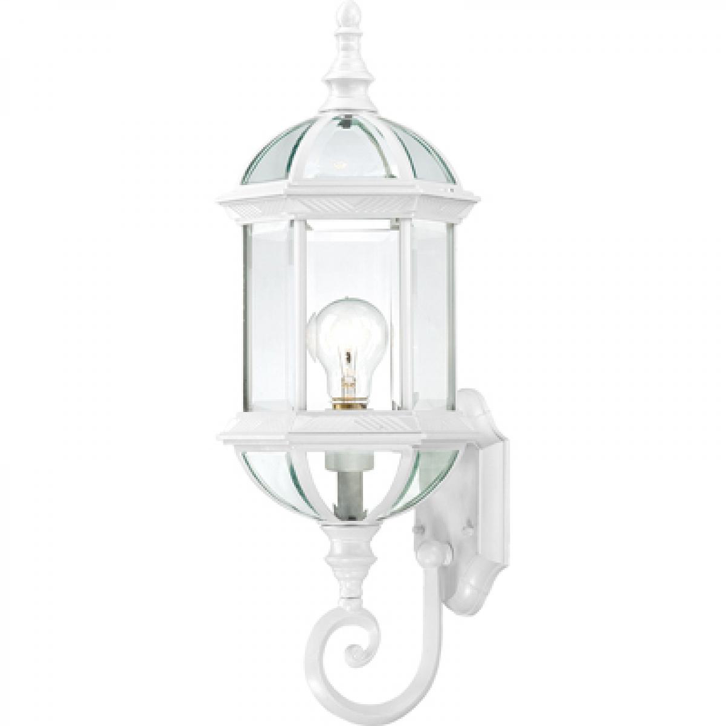 Boxwood - 1 Light 22" Wall Lantern with Clear Beveled Glass - White Finish