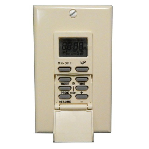 7 Day In-Wall Digital Self-Adjusting Timer - SunTracker Ivory