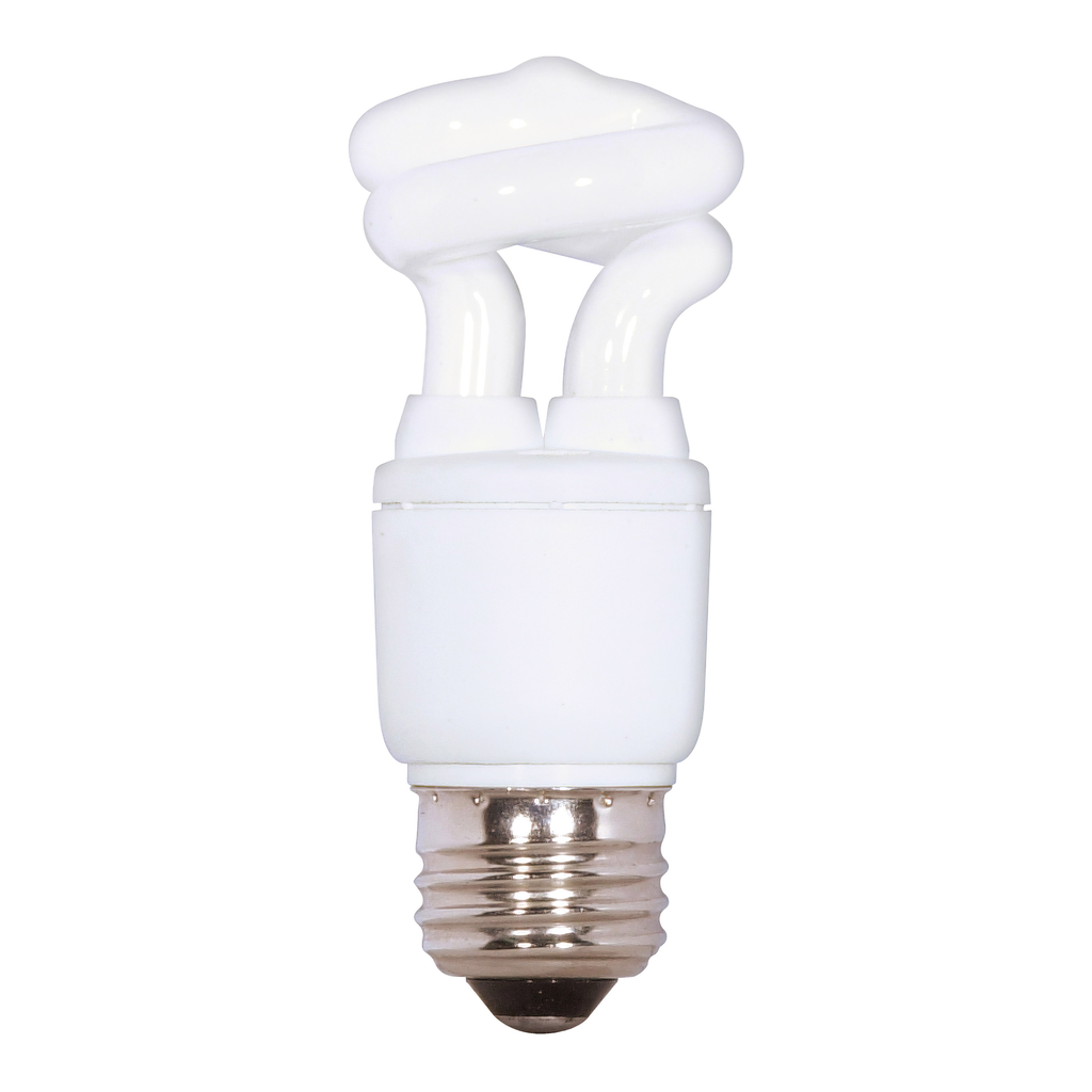 5 Watt; Mini Spiral Compact Fluorescent; 2700K; 82 CRI; Medium base; 120 Volt