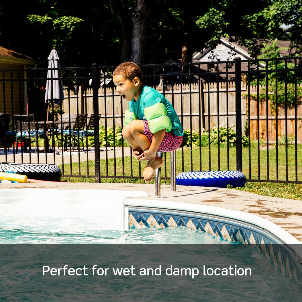 15 Amp GFCI Weather-Resistant Outlet, Self Test, Tamper-Resistant with LED Indicator Light