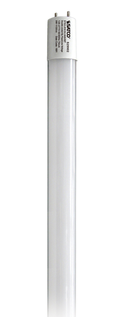 9 Watt T8 LED; 4000K; Medium Bi Pin base; 50000 Average rated hours; 1150 Lumens; Type B; Ballast Bypass; Double Ended Wiring