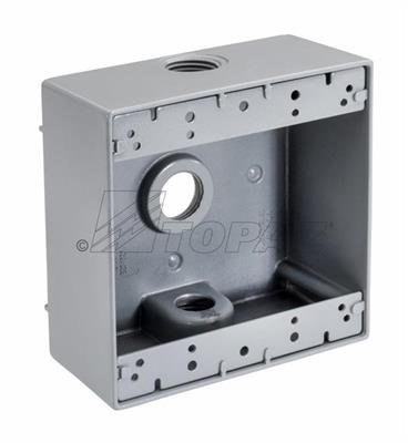 1/2" 3 Hole Double Gang Weatherproof Box