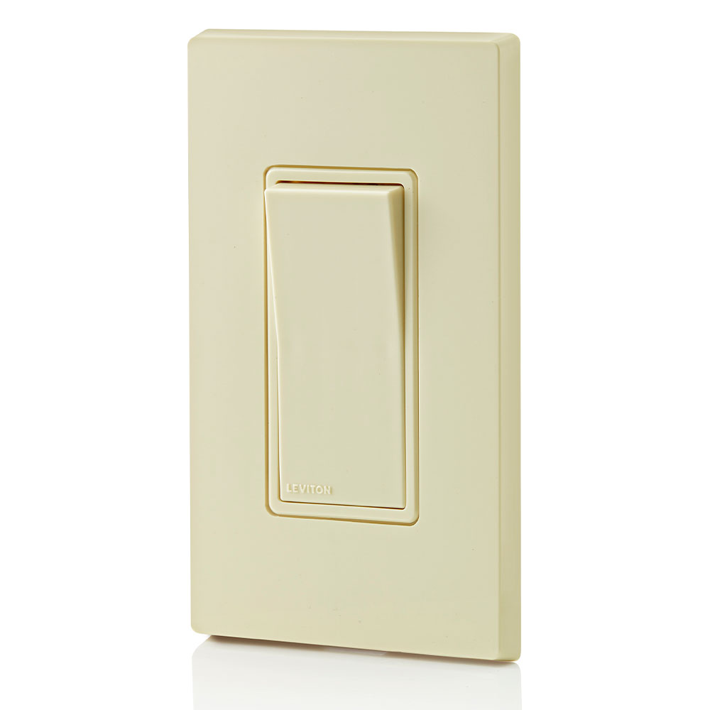 15 Amp Decora Rocker Single-Pole Switch, Grounding, Ivory