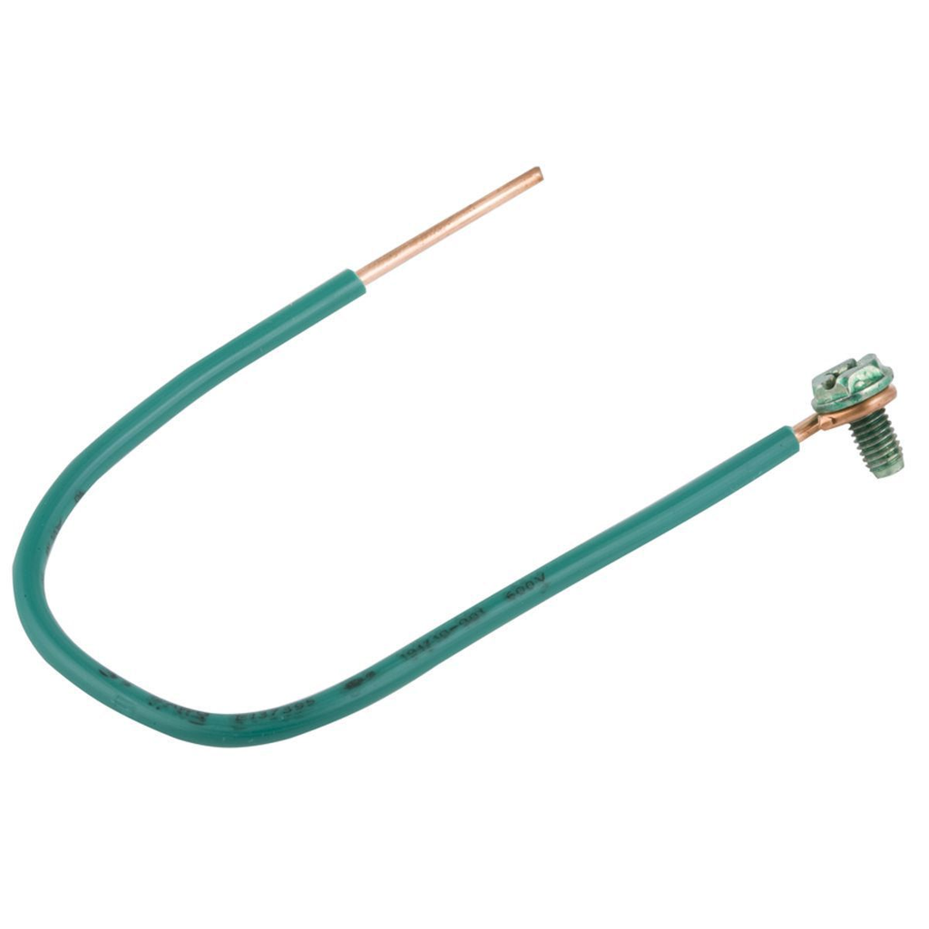 #12 Solid Insulated Copper Wire Pigtail, 8 in. Length (25/BE)