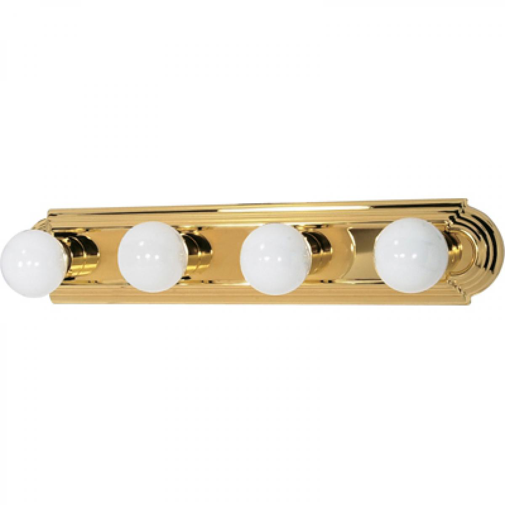 4 Light - 24" Vanity Strip - Polished Brass Finish