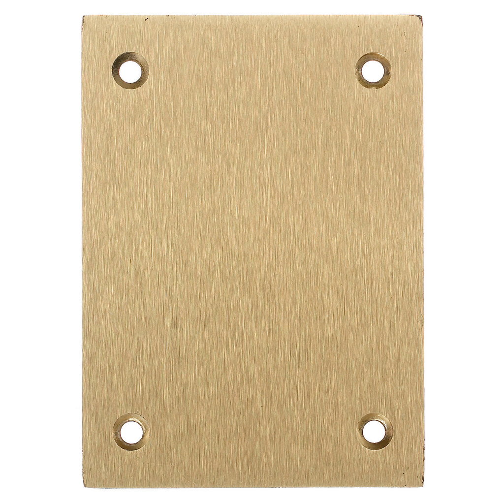 1-Gang Cover, Rectangular, Blank, Brass