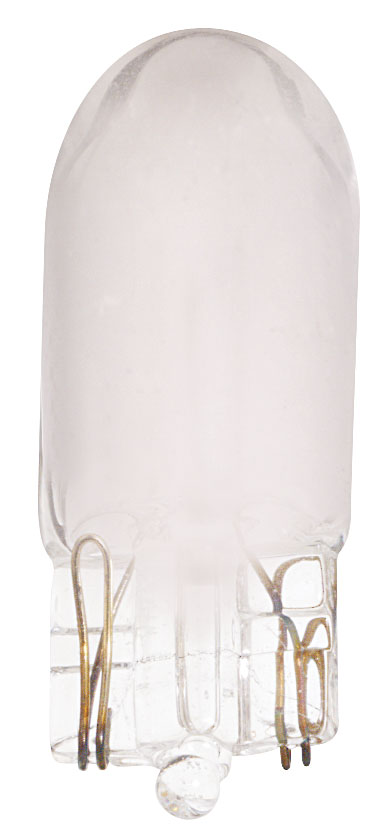 5 Watt miniature; T3 1/4; Frost; 10000 Average rated hours; 33 Lumens; Mini Wedge base; 24 Volt