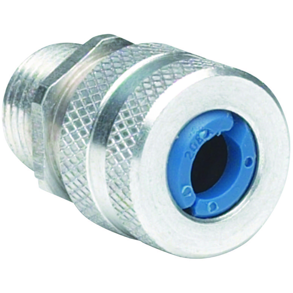 3/4" Aluminum Cord Connector, Cord Range .625-.750, Yellow