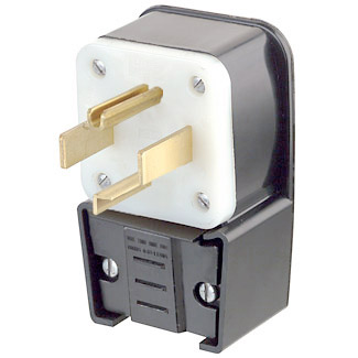 30 Amp, 125/250 Volt, Straight Blade Plug, Industrial Grade