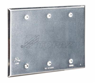 Blank, Triple Gang, Weatherproof Cover