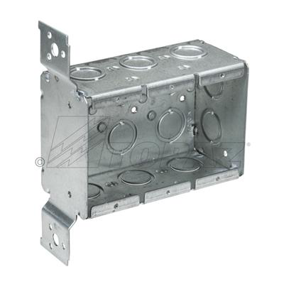 2-1/2" Deep, 3 Gang, Masonry Box with Flat Bracket