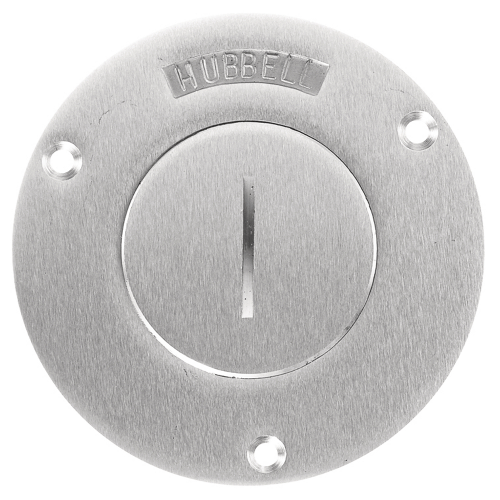 1-Gang Cover, Round, 2-1/8" Threaded Opening, Aluminum