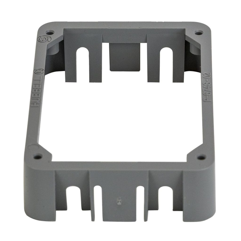 1-Gang Adapter Collar for Metallic Carpet and Tile Flanges, Gray