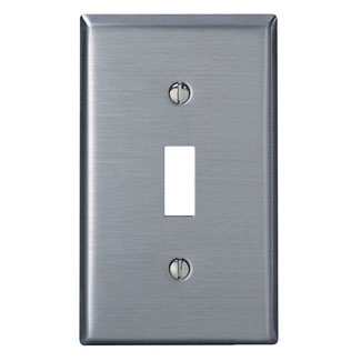 1-Gang Toggle Switch Wallplate, Standard Size, Magnetic Stainless Steel