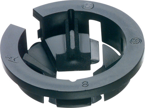 Black Button Non-Metallic Push-in Connector 1"