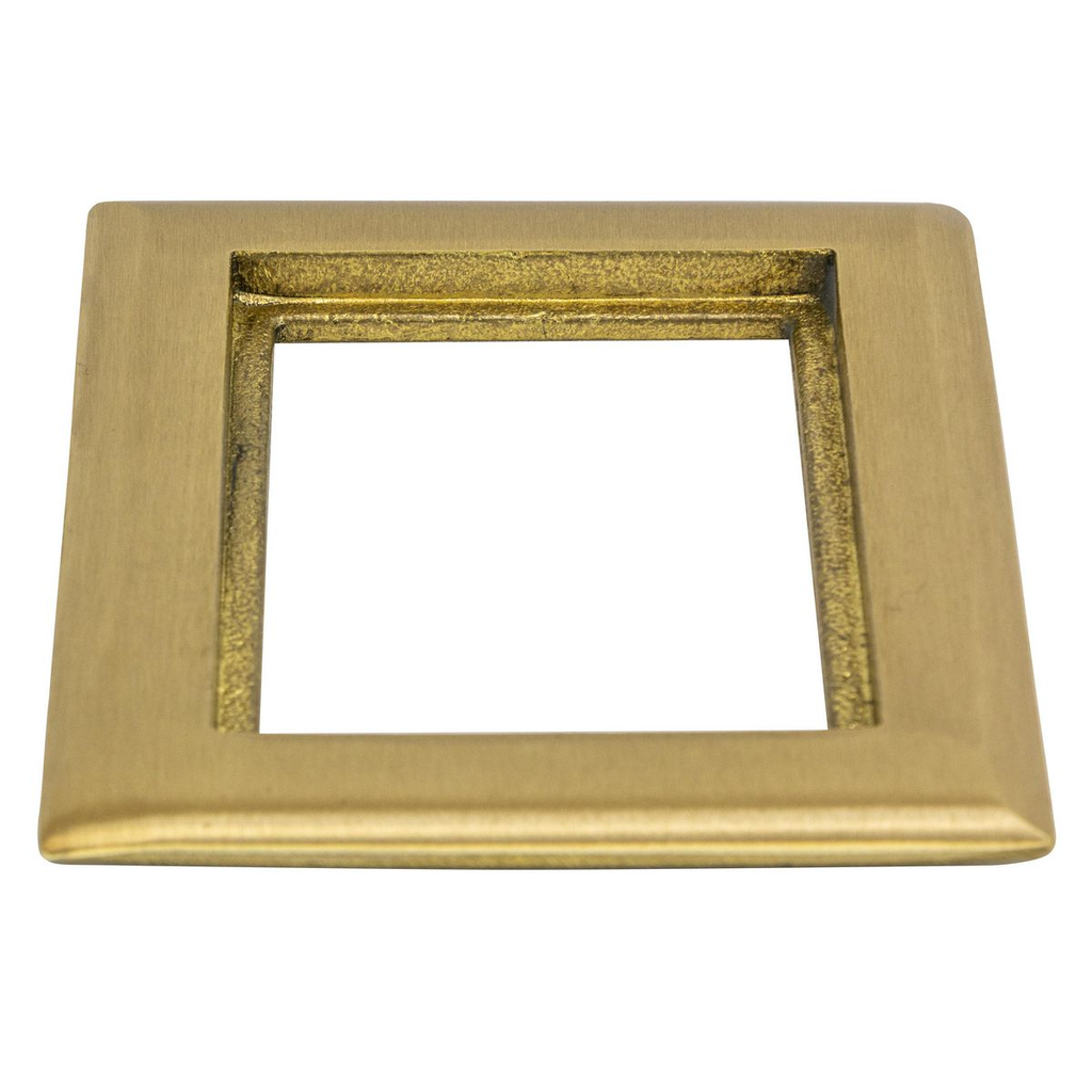 1-Gang Carpet Flange, Rectangular, 6.00" X 4.85", Brushed Brass