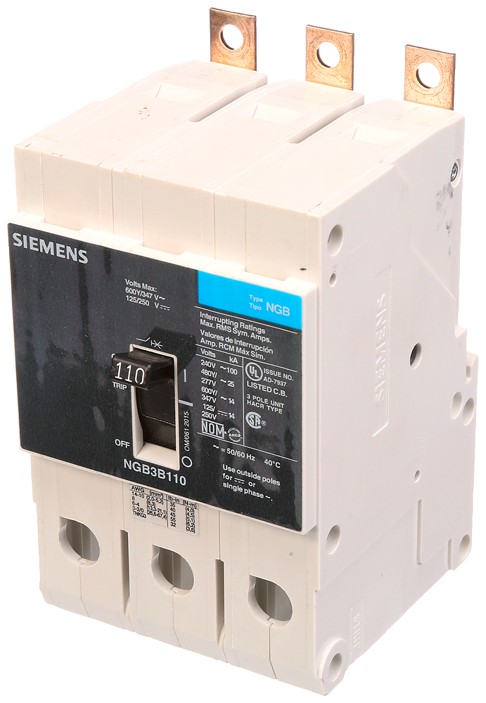 BRKR NGB 110A 3P 480Y 25K LD LUG