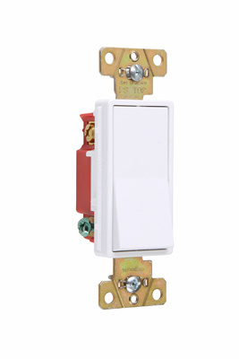 20A 347V Specification Grade 3-Way Decorator Paddle Switch, White
